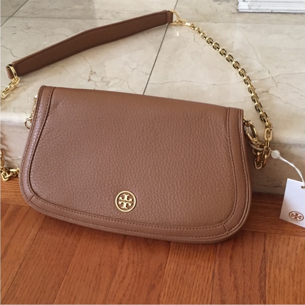Tory Burch Tan Leather Crossbody Bag NWT